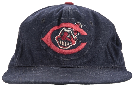Circa 1954 Mel Harder & Joe Sewell Game Used Cleveland Indians Cap (Sewell Family LOA)